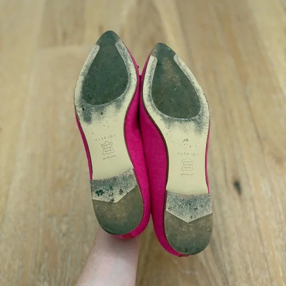 Margaux Pink Pointed Toe Bow Flats - Picture 5 of 6